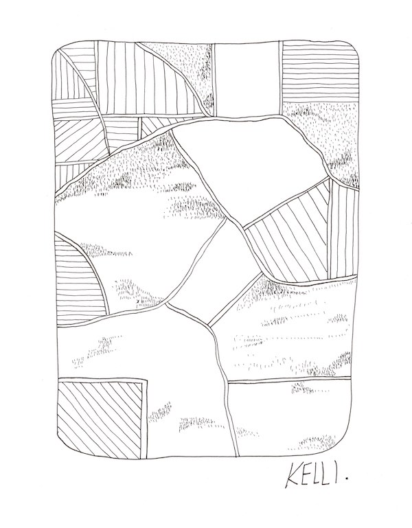 Drawing of desertification by Kelli Foret. Drawing of desertification by Kelli Foret.