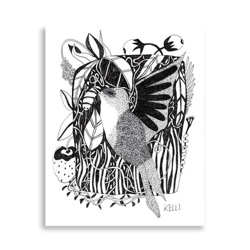 Intricate Bird illustration by Kelli Foret. Intricate Bird illustration by Kelli Foret.